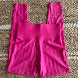 Carbon38 High Rise 7/8 Jacquard Leggings Fuchsia